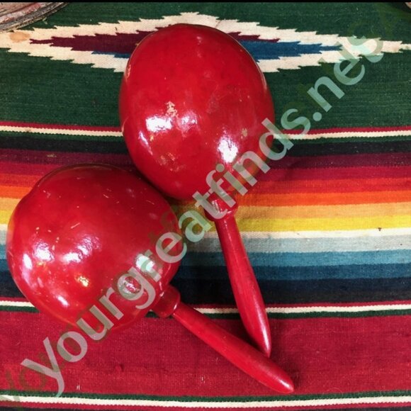 Vintage Mexican Maracas Made of Gourds - Picture 4 of 5
